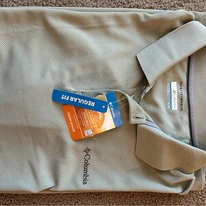 Columbia Sage Green Omni-Wick Polo